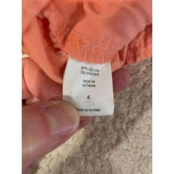 *3/$15 New York & Company Women's Chino Shorts Size 4 Peach Pink Casual Summer - Picture 10 of 11